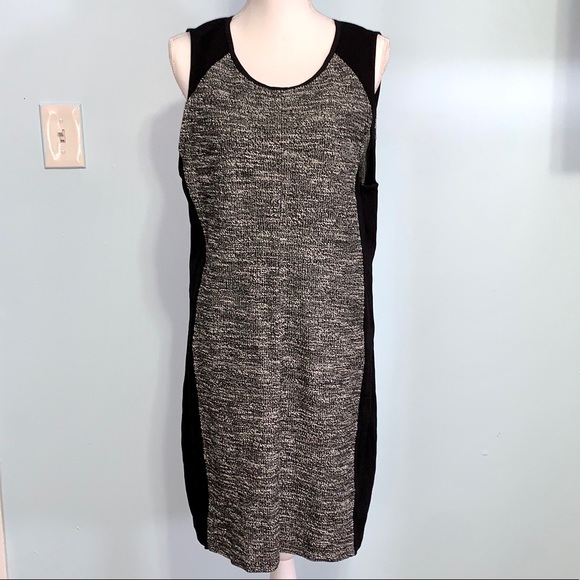 Eileen Fisher Dresses & Skirts - Eileen Fisher Color Block Tweed Dress Black & Gray